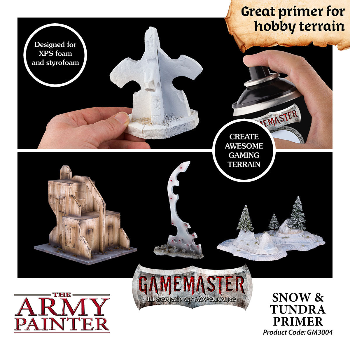 GAMEMASTER Terrain Primer, Snow & Tundra | 5713799300491