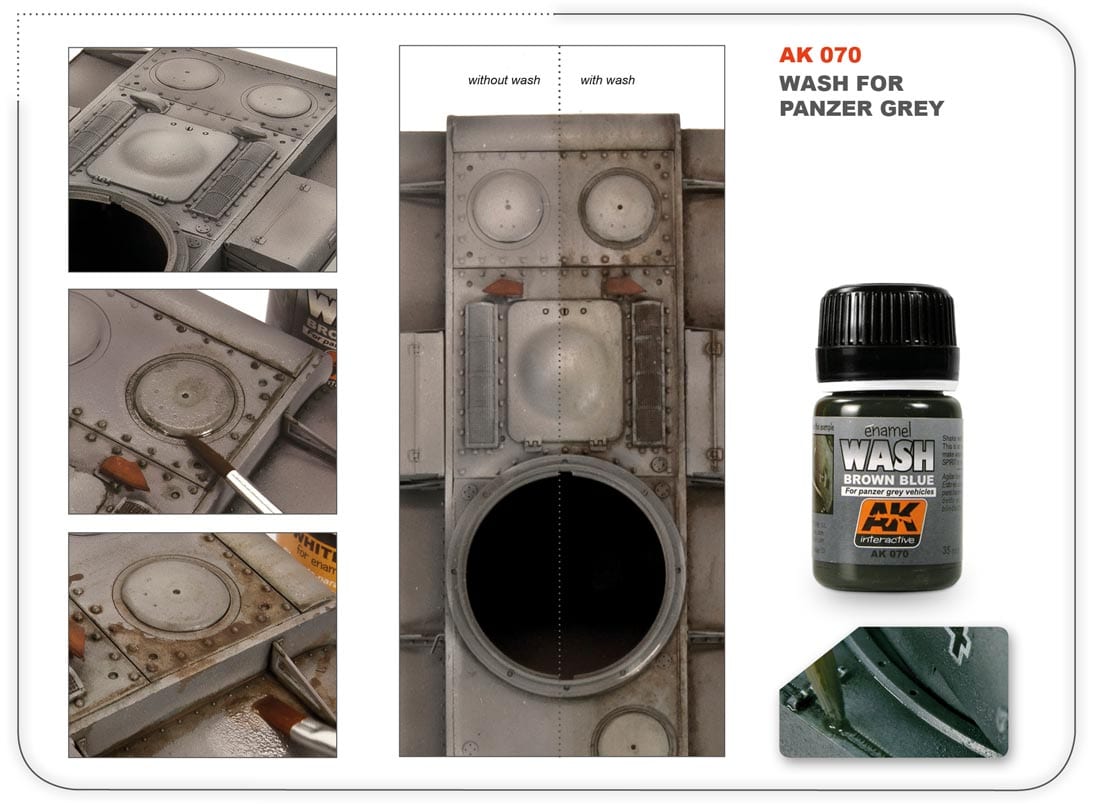 AK Interactive Wash For Panzer Grey Vehicles | 8436535570701