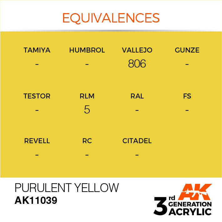 AK Interactive 3G Acrylic Purulent Yellow 17ml
