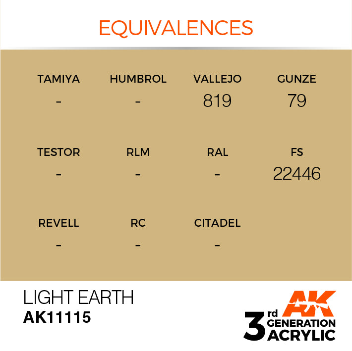 AK Interactive 3G Acrylic Light Earth 17ml | 8435568303485