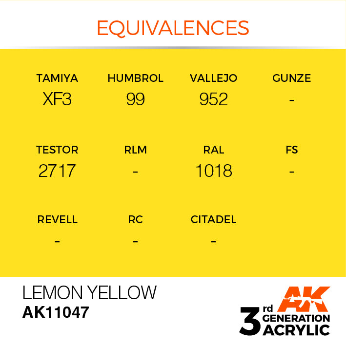 AK Interactive 3G Acrylic Lemon Yellow 17ml | 8435568302808