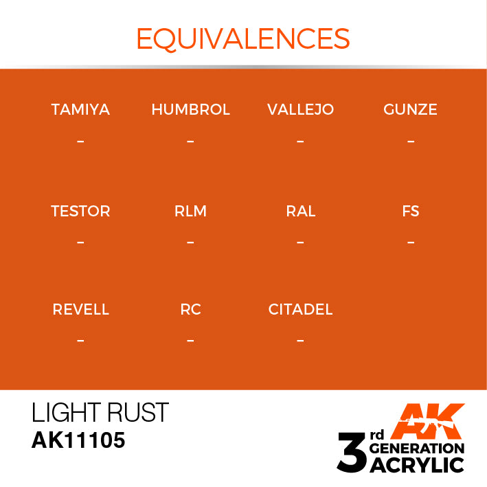 AK Interactive 3G Acrylic Light Rust 17ml | 8435568303386