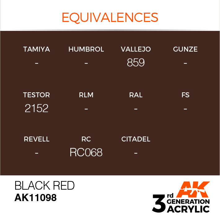 AK Interactive 3G Acrylic Black Red 17ml