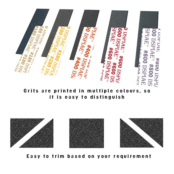 DSPIAE 800# Pre-Cut Adhesive Sandpaper | 6970845563227