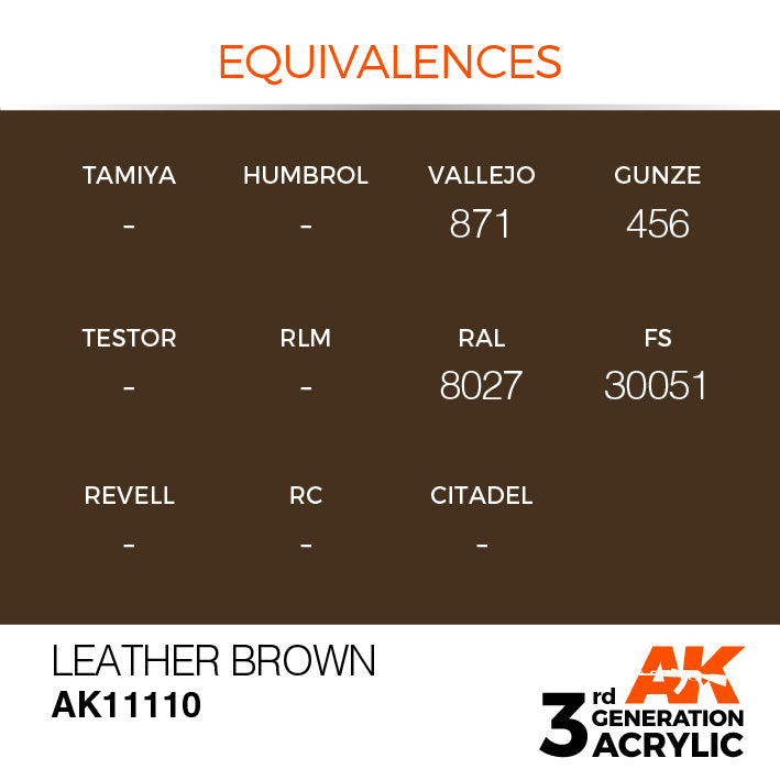 AK Interactive 3G Acrylic Leather Brown 17ml | 8435568303430