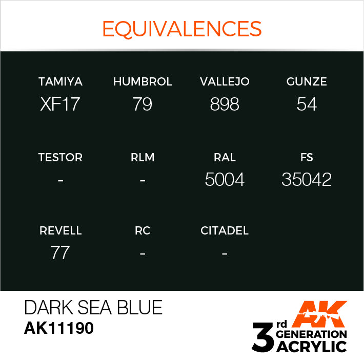 AK Interactive 3G Acrylic Dark Sea Blue 17ml | 8435568304239