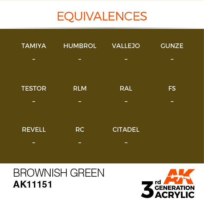 AK Interactive 3G Acrylic Brownish Green 17ml | 8435568303843