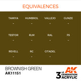 AK Interactive 3G Acrylic Brownish Green 17ml