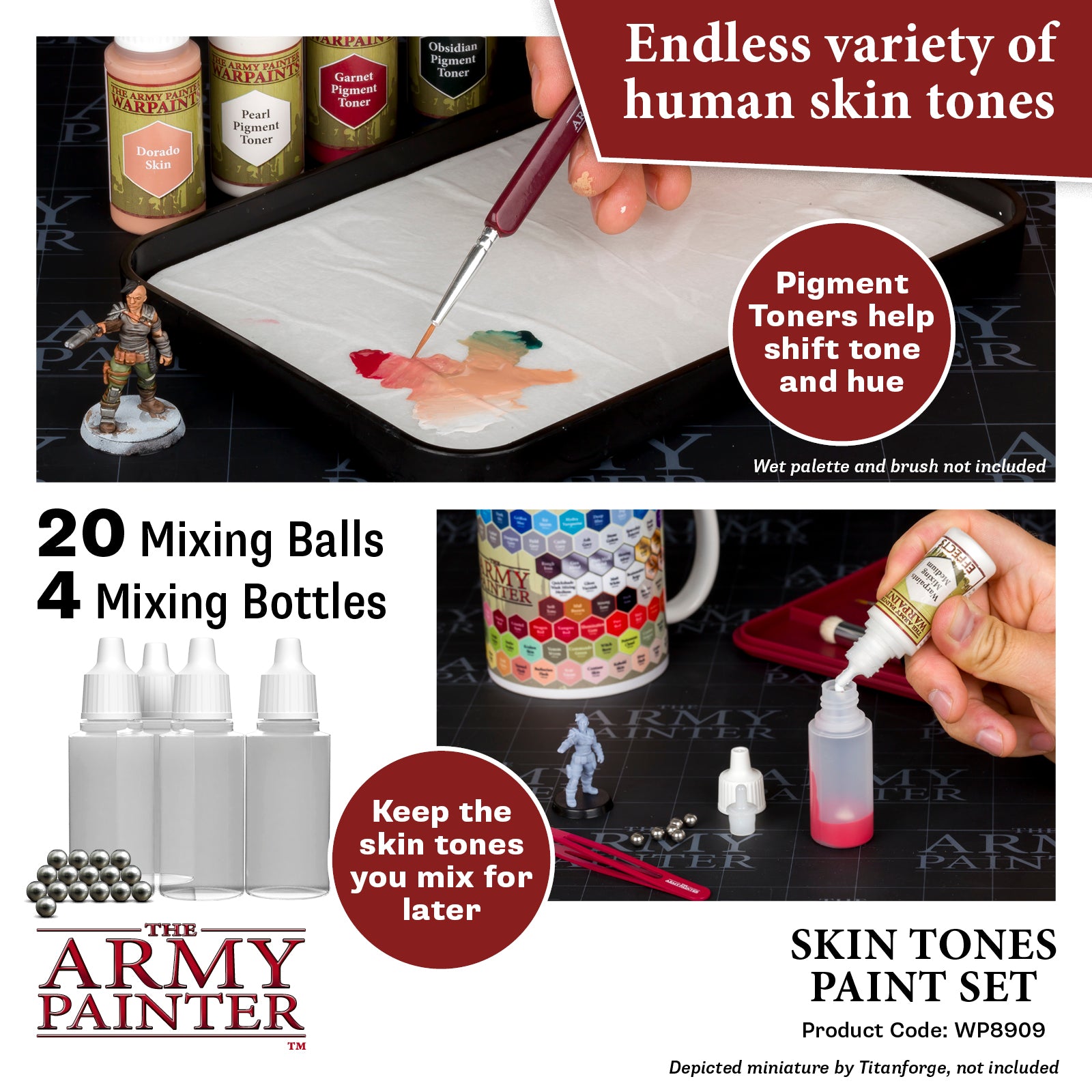 Army Painter Skin Tones Paint Set | 5713799890909