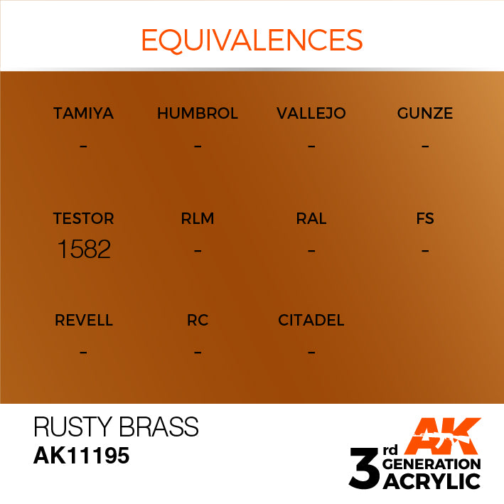AK Interactive 3G Acrylic Rusty Brass 17ml | 8435568304284