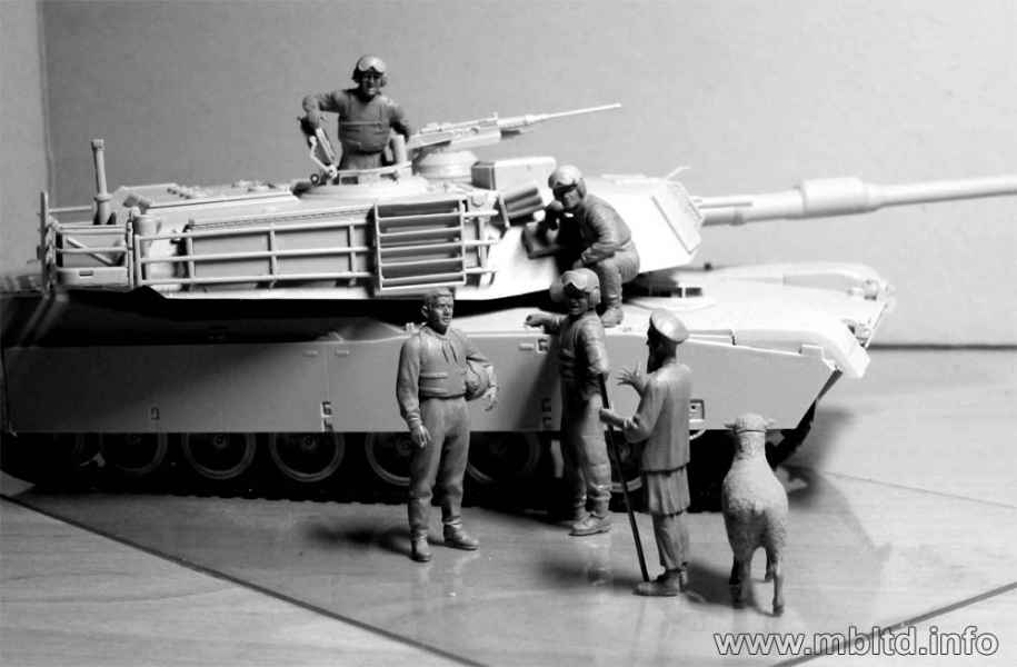 MASTER BOX 1/35 Modern US tankmen in Afghanistan. Can we buy one of your sheep for a BBQ | 4820113080890