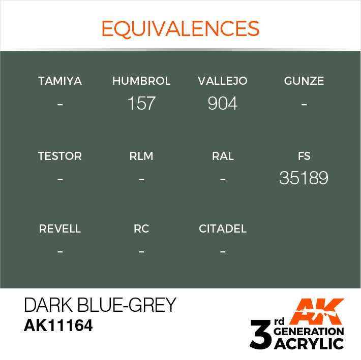 AK Interactive 3G Acrylic Dark Blue-Grey 17ml | 8435568303973