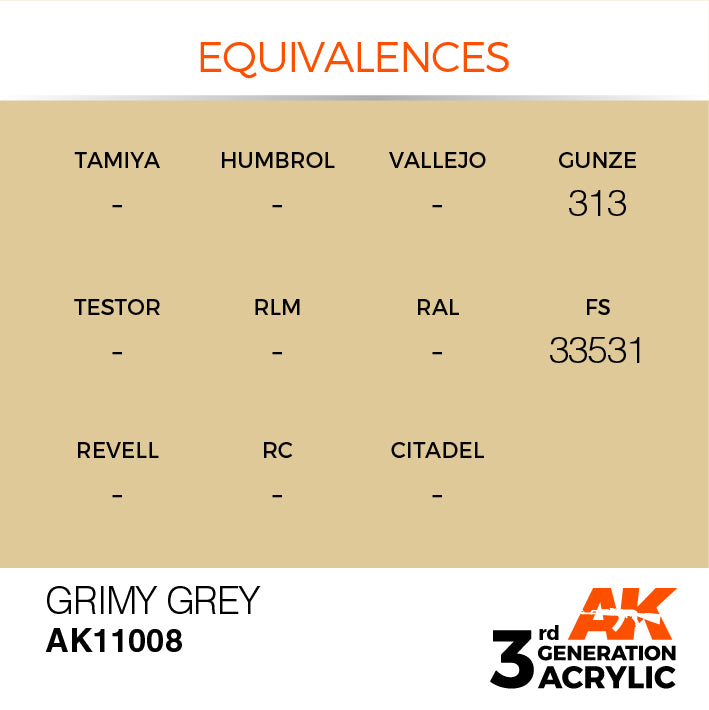 AK Interactive 3G Acrylic Grimy Grey 17ml | 8435568302419