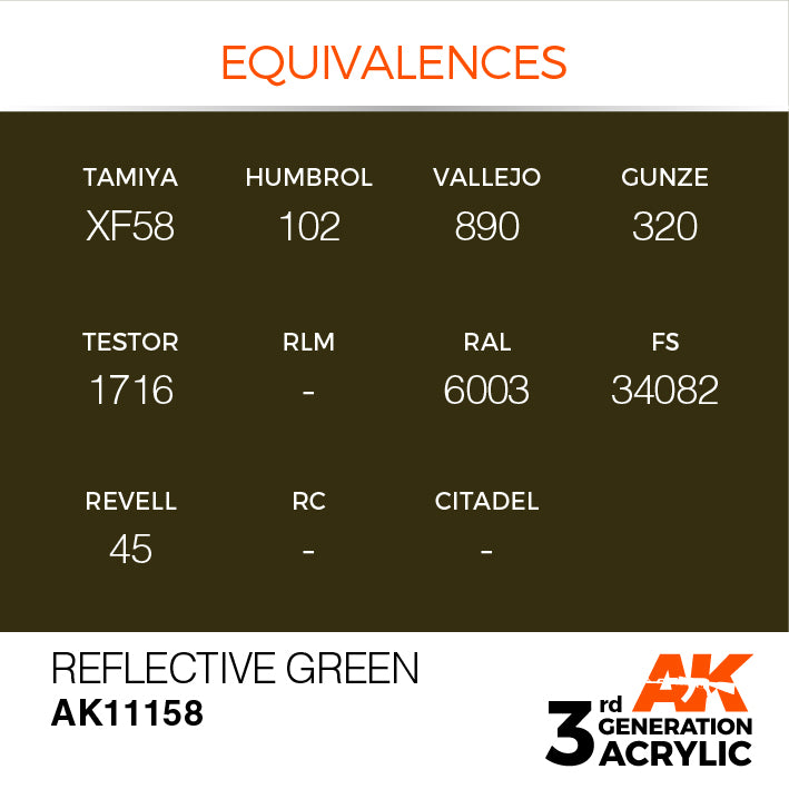 AK Interactive 3G Acrylic Reflective Green 17ml | 8435568303911
