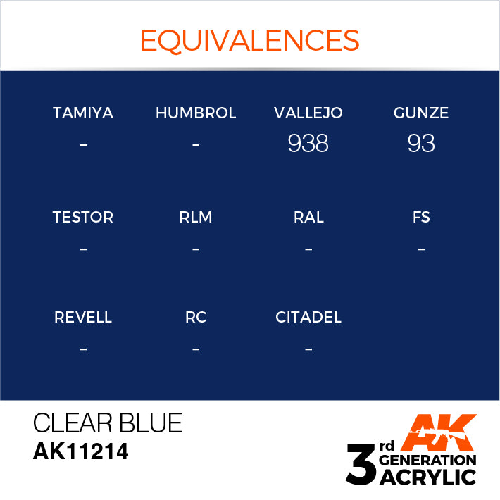 AK Interactive 3G Acrylic Clear Blue 17ml | 8435568304475
