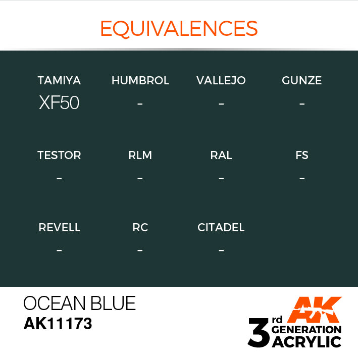 AK Interactive 3G Acrylic Ocean Blue 17ml | 8435568304062
