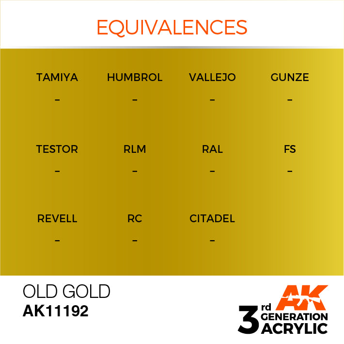 AK Interactive 3G Acrylic Old Gold 17ml | 8435568304253