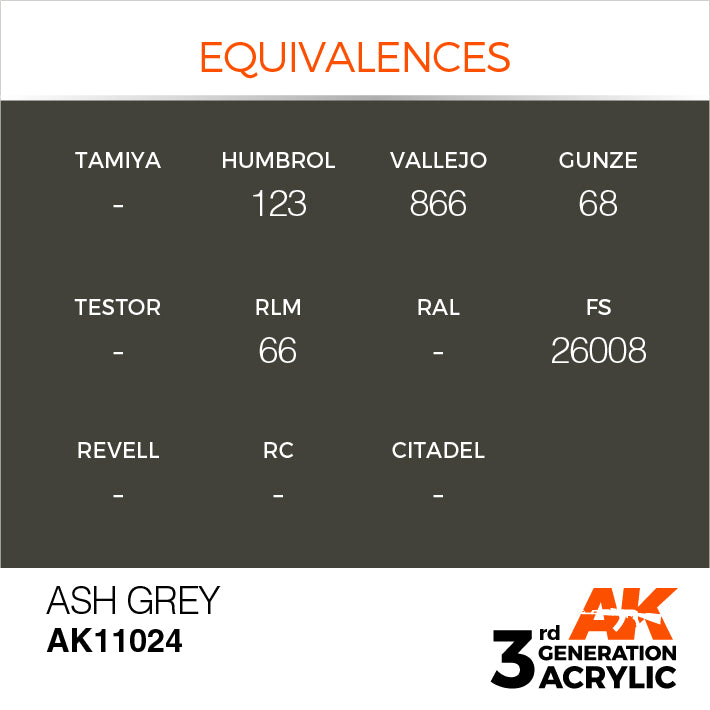 AK Interactive 3G Acrylic Ash Grey 17ml | 8435568302570