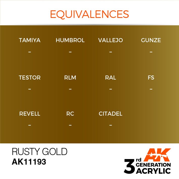 AK Interactive 3G Acrylic Rusty Gold 17ml | 8435568304260