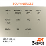 AK Interactive 3G Acrylic Oily Steel 17ml
