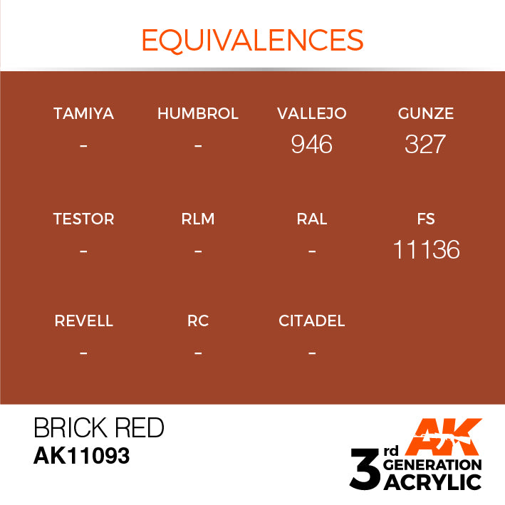 AK Interactive 3G Acrylic Brick Red 17ml | 8435568303263