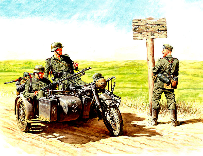 MASTER BOX 1/35 German motorcyclists, 1940-1943 | 4820041760444