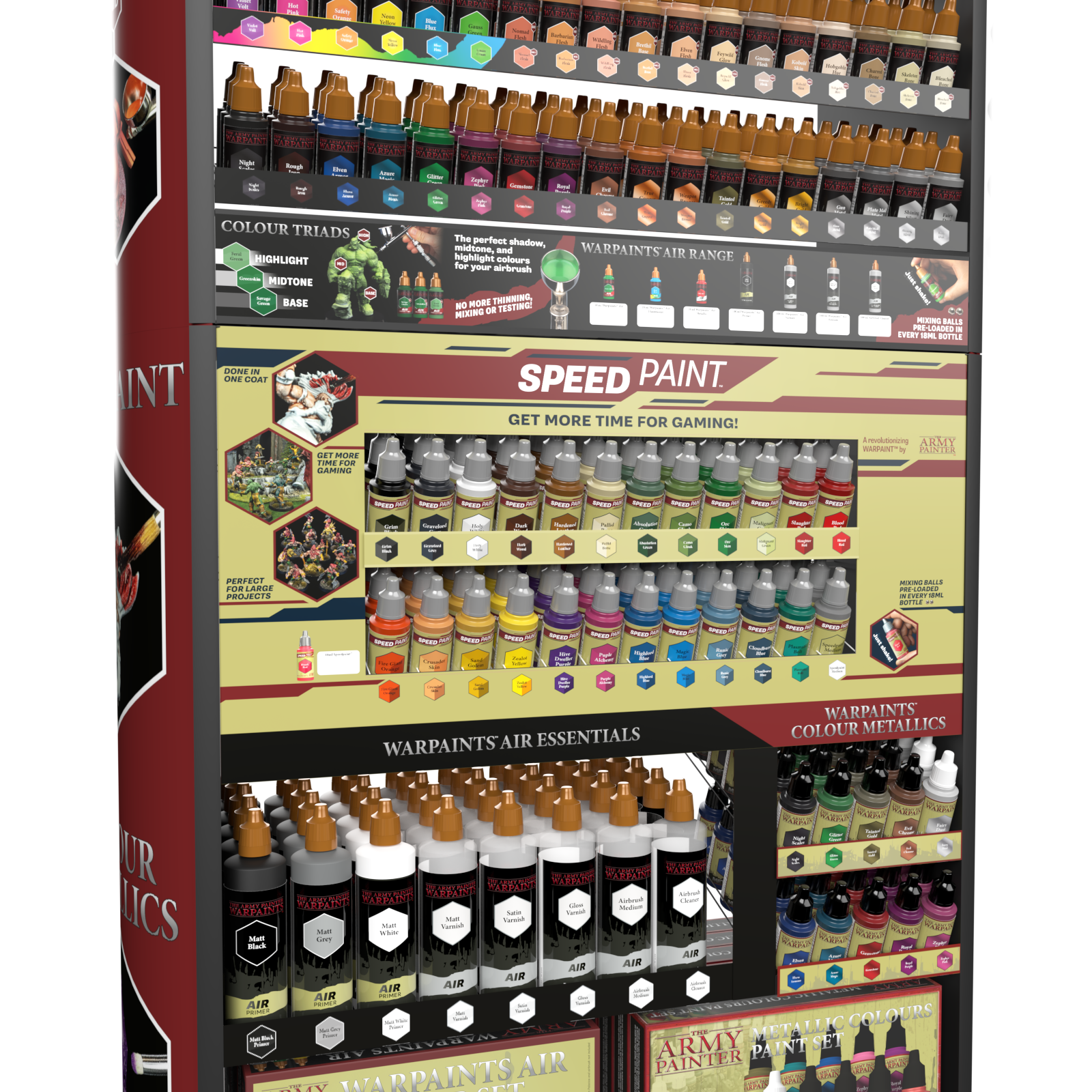 Army Painter Warpaints Air Retail Display Rack (Full) | 5713799500181