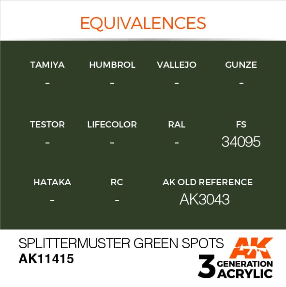AK Interactive 3G Splittermuster Green Spots | 8435568310810