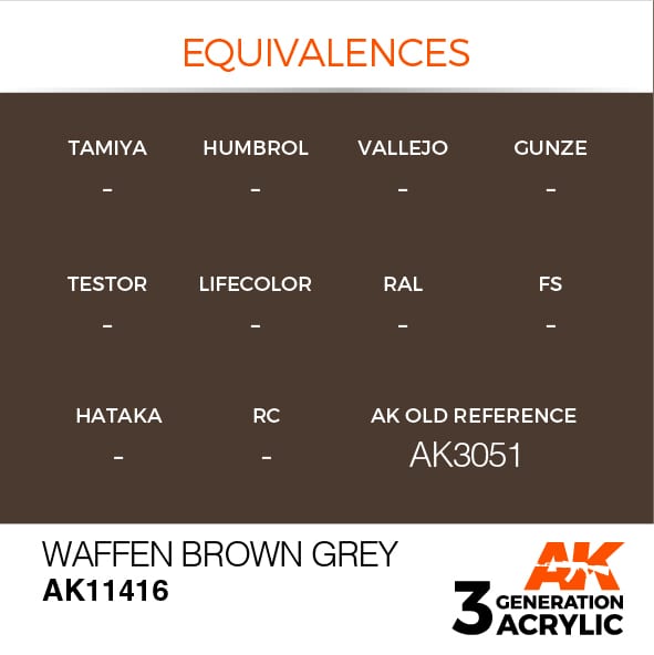 AK Interactive 3G Waffen Brown Grey | 8435568310827