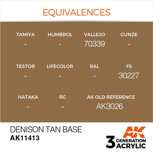 AK Interactive 3G Denison Tan Base | 8435568310797