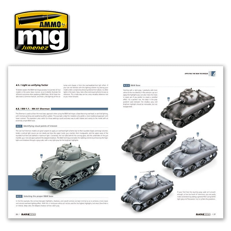 Ammo Mig Black & White Technique Guide (English) | 8432074060161