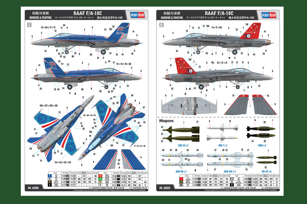 Hobby Boss 1/48 RAAF F/A-18C | 6939319258090