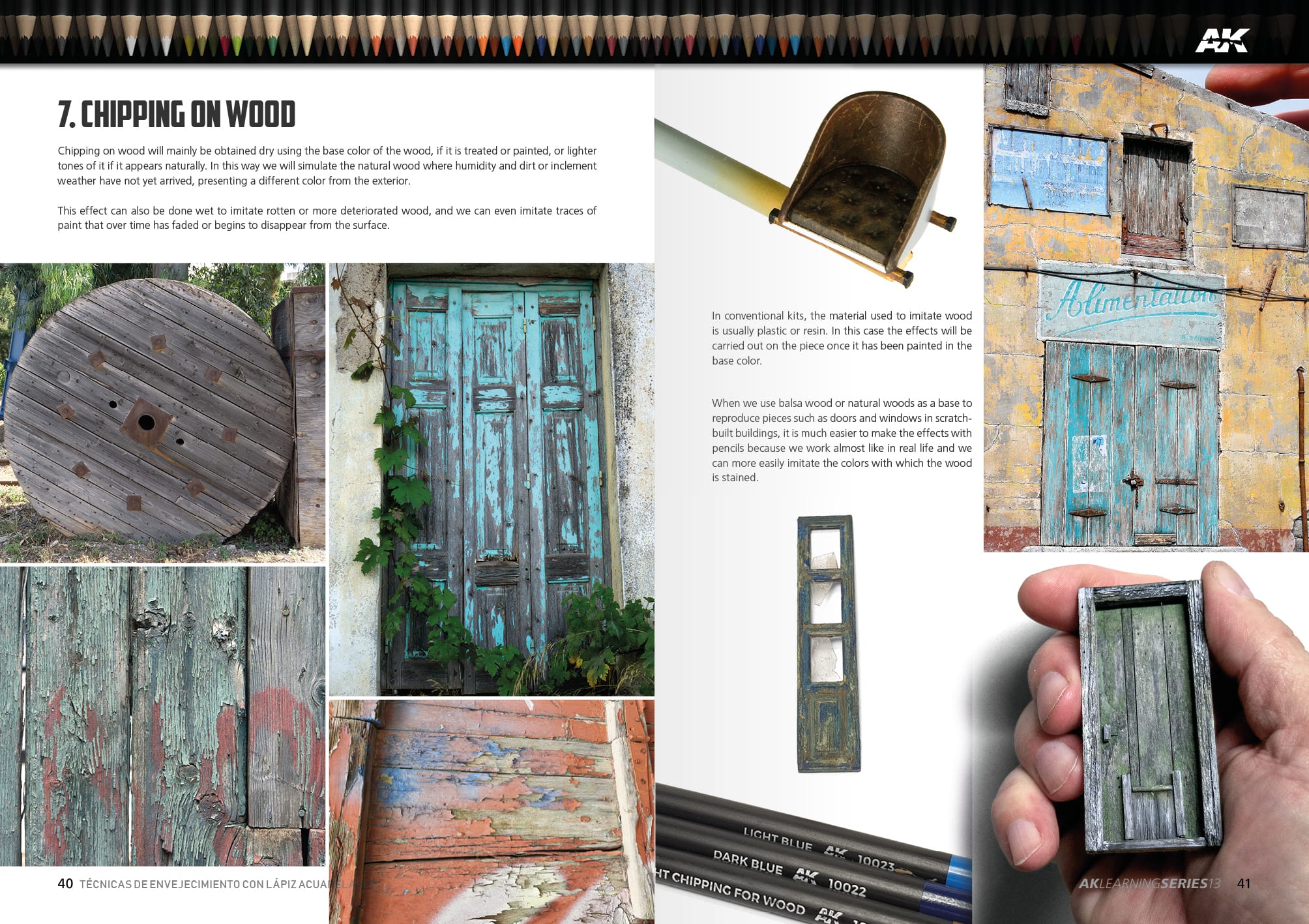 AK Interactive Learning Series #13 Técnicas de Envejecimiento con Lápices - Spanish | 8435568312814