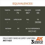 AK Interactive 3G Field Grey Base #2 (Grey Uniform)