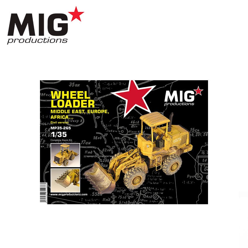 AK Interactive 1/35 Wheel Loader Middle East, Europe, Africa (Civilian Ver.) Plastic Model Kit | 8435568312883