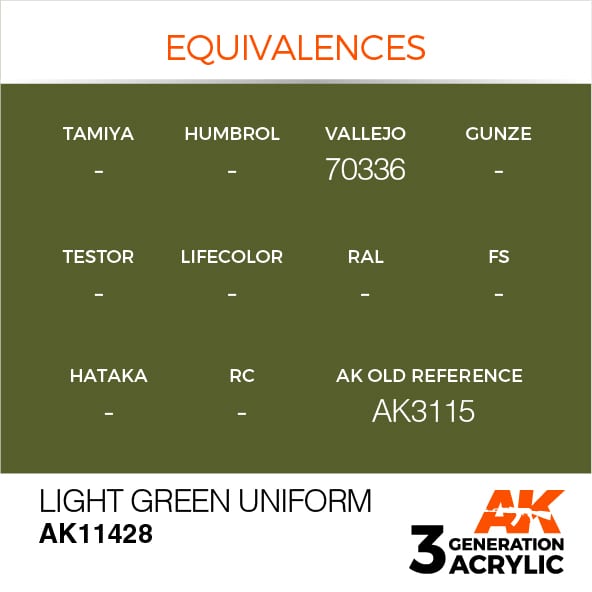 AK Interactive 3G Light Green Uniform | 8435568310940