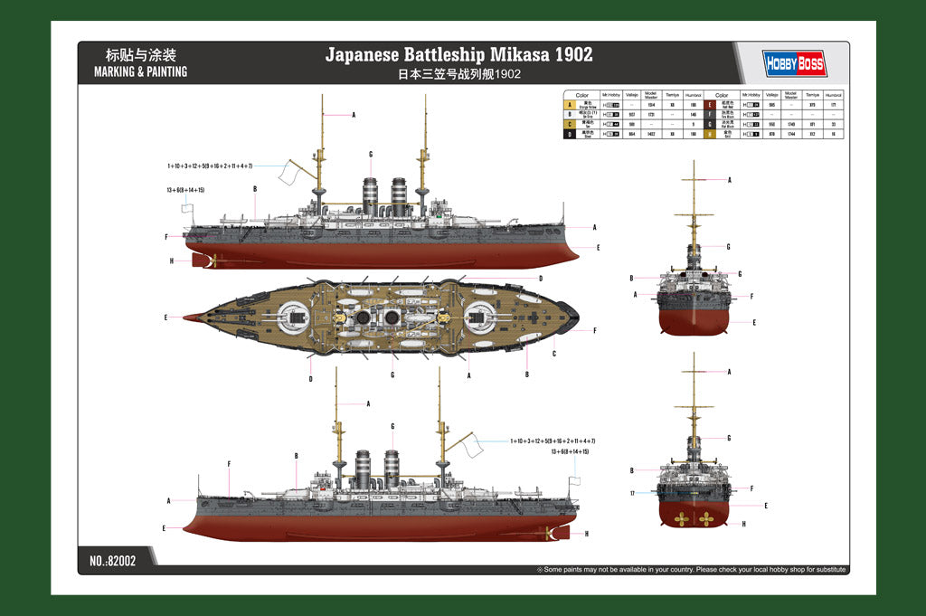Hobby Boss 1/200 IJN Japanese Battleship Mikasa 1902 | 6939319220028