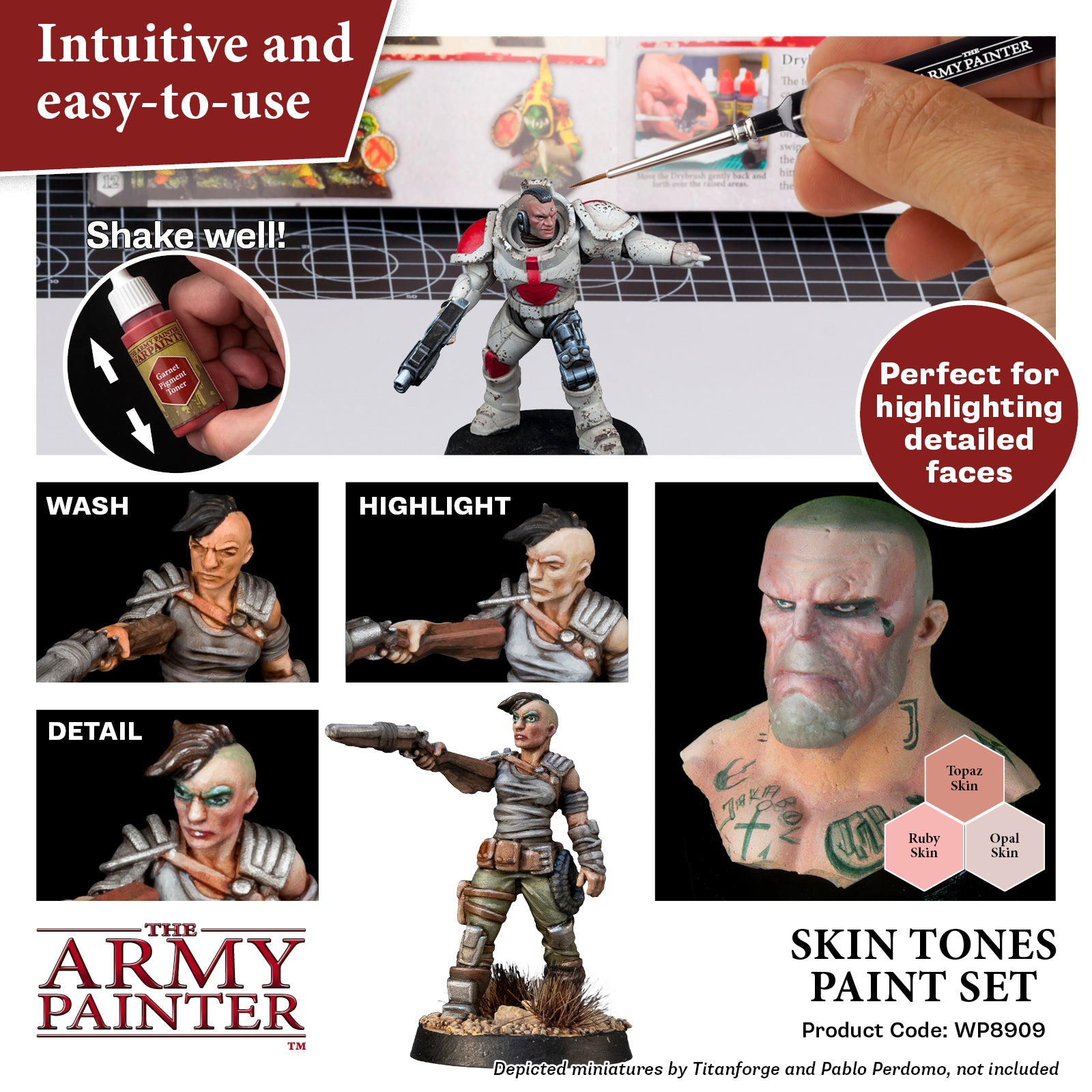 Army Painter Skin Tones Paint Set | 5713799890909
