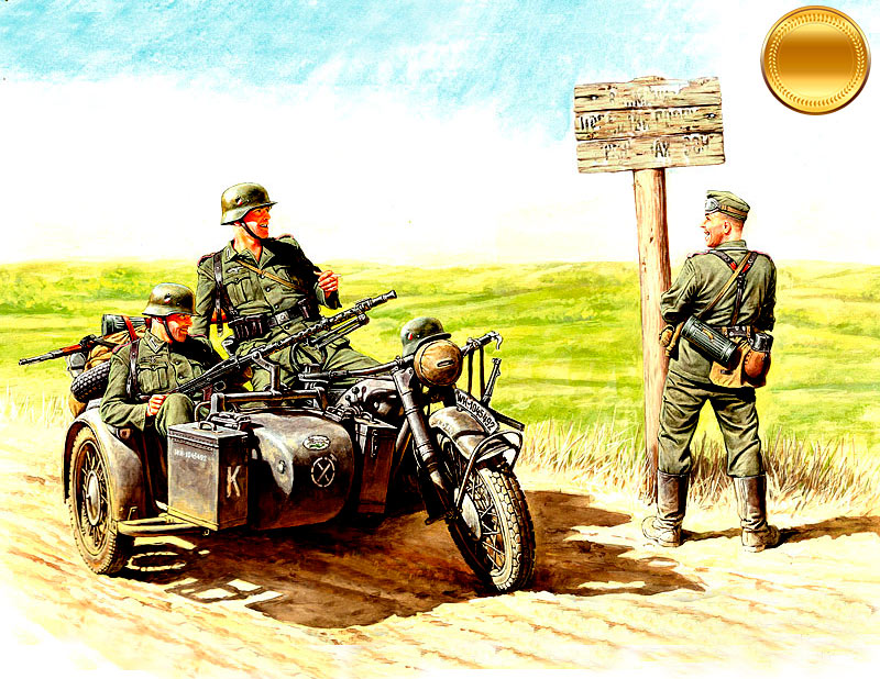 MASTER BOX 1/35 German motorcyclists, 1940-1943 | 4820041760444