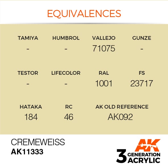 AK Interactive 3G Cremeweiss | 8435568309968