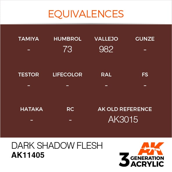 AK Interactive 3G Dark Shadow Flesh | 8435568310711
