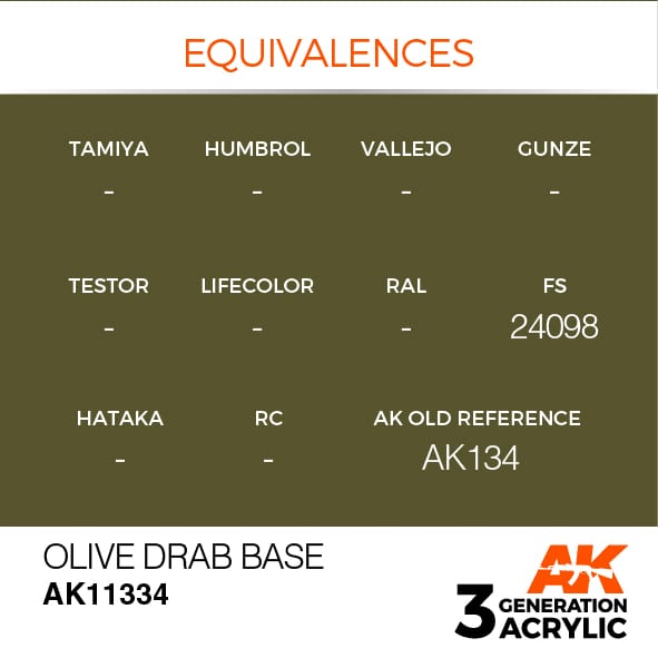 AK Interactive 3G Olive Drab Base | 8435568309975
