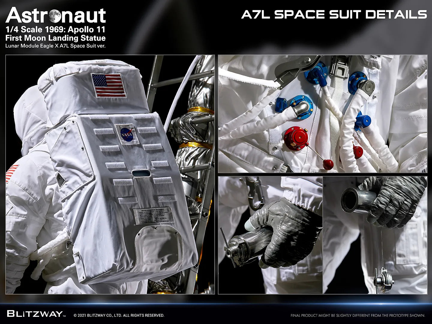 Blitzway 1/4 Astronaut Apollo 11 :LM-5 A7L Ver. Statue "The Real"