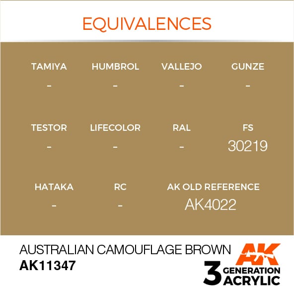 AK Interactive 3G Australian Camouflage Brown | 8435568310100
