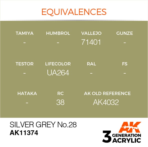 AK Interactive 3G Silver Grey No.28 | 8435568310377