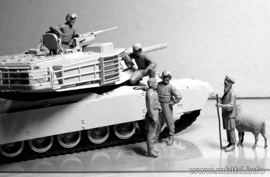 MASTER BOX 1/35 Modern US tankmen in Afghanistan. Can we buy one of your sheep for a BBQ | 4820113080890