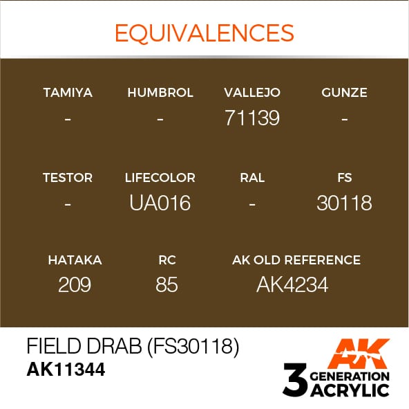 AK Interactive 3G Field Drab (FS30118) | 8435568310070