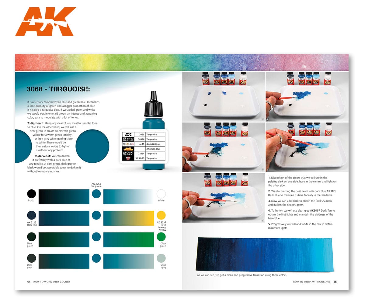 AK Interactive Cómo Trabajar con Colores y Transiciones con Acrílicos - Spanish [Sale ends when item is out of stock] | 8435568305717