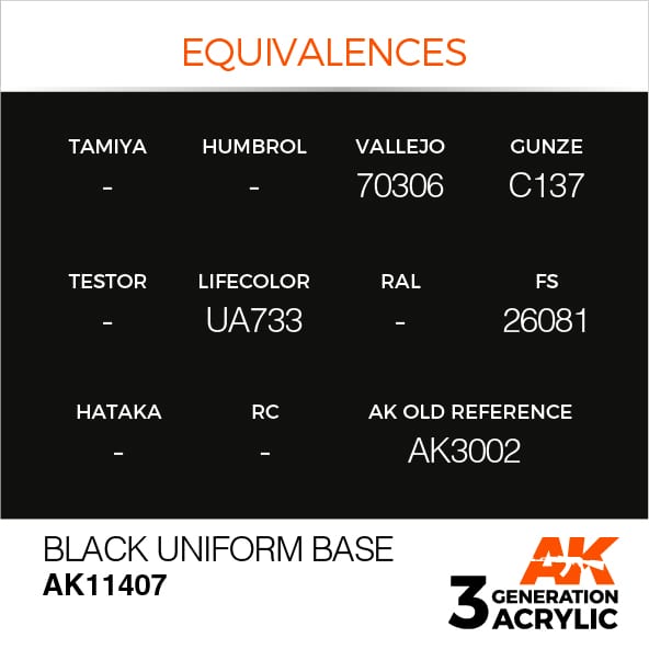 AK Interactive 3G Black Uniform Base | 8435568310735