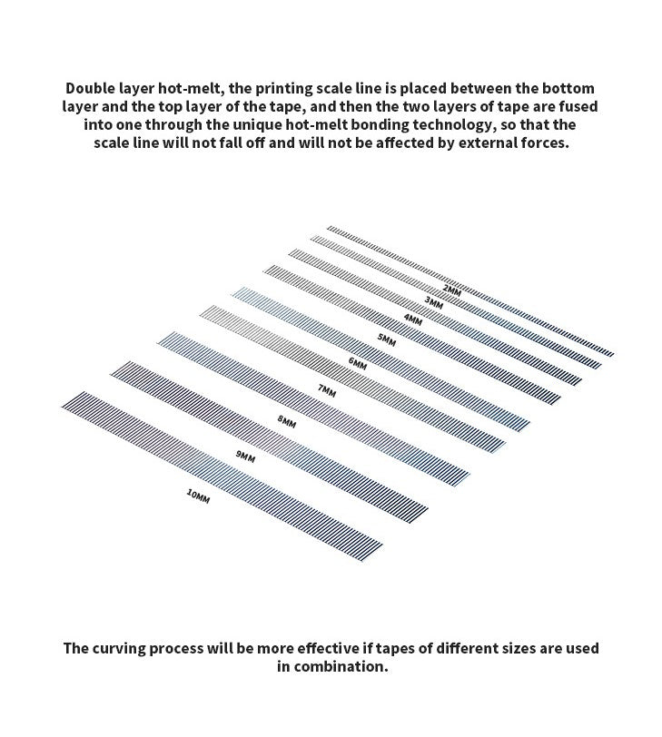 DSPIAE Hard Edged Carving Tape with Adhesive Back 10mm x 30m (for Panel Lines) | 6970845561018
